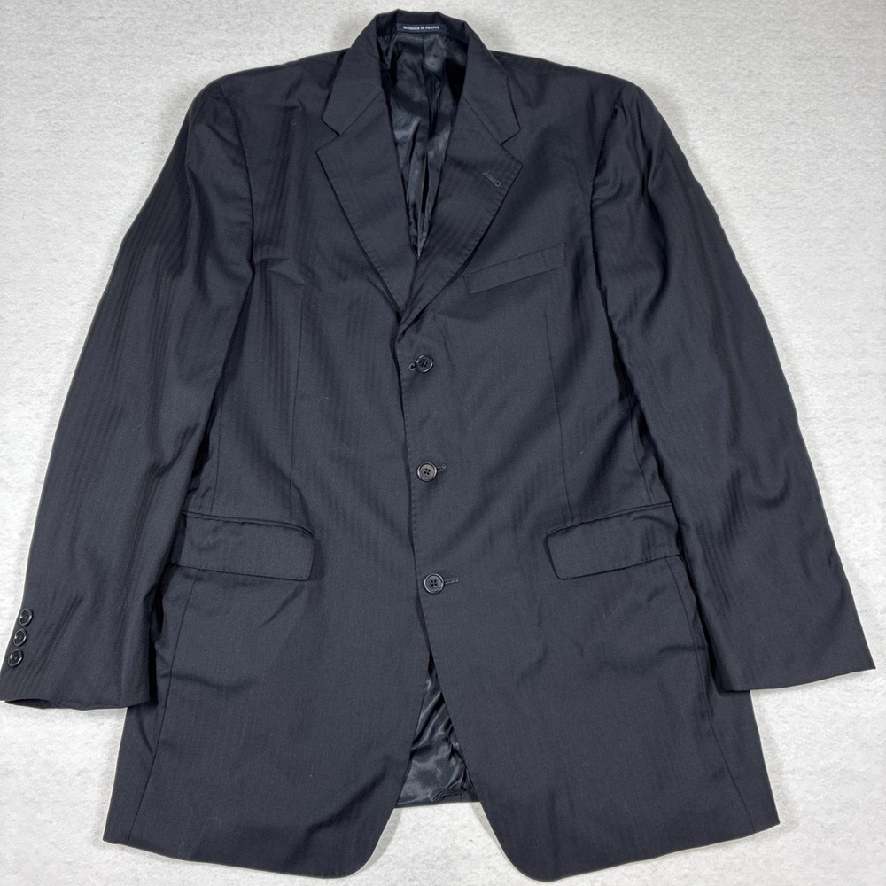 Loro Piana Blazer Suit Jacket Daniel Cremieux Black Size 42L Long Classic